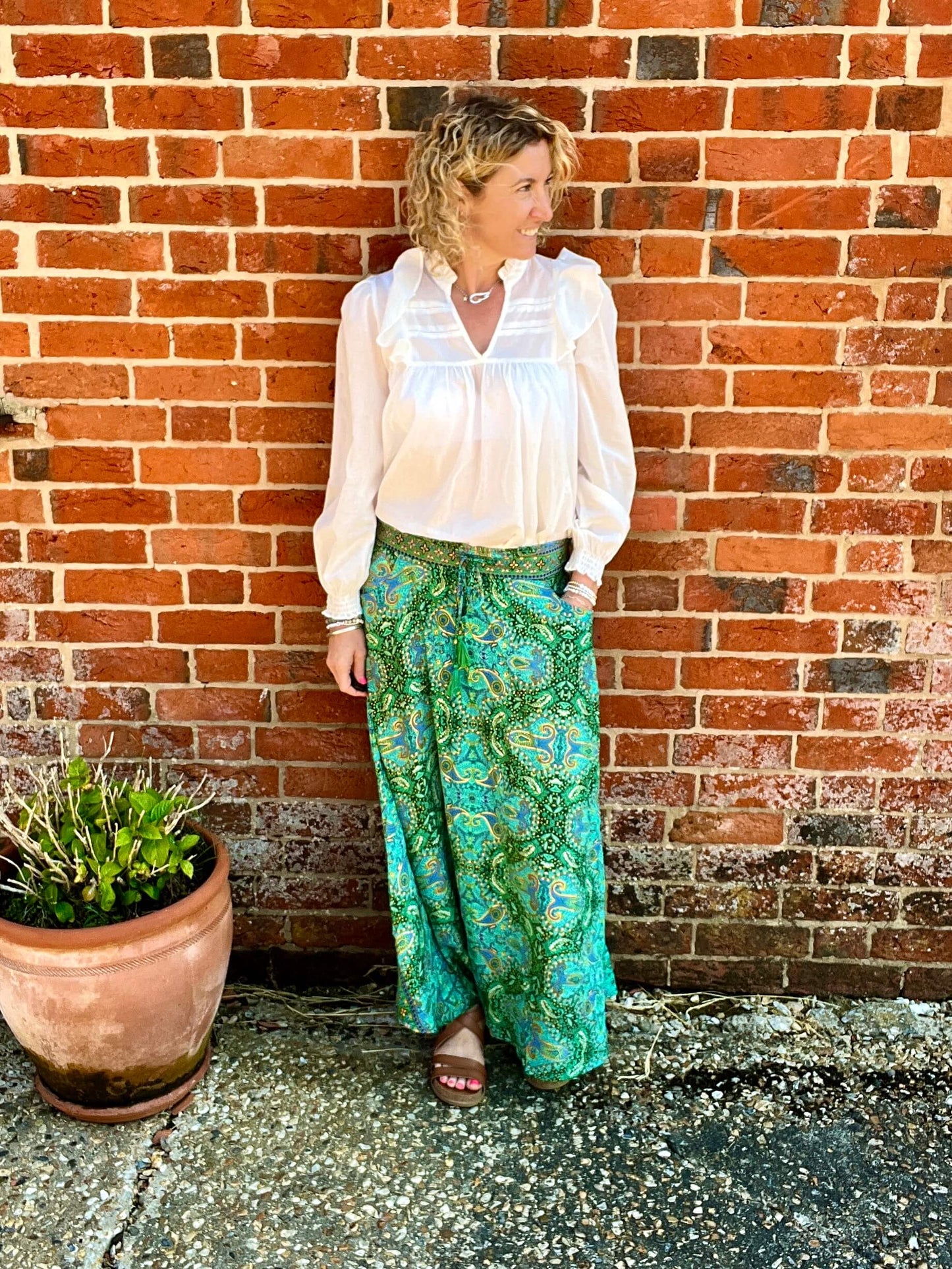 Joss Midi Skirt | Emerald Gold