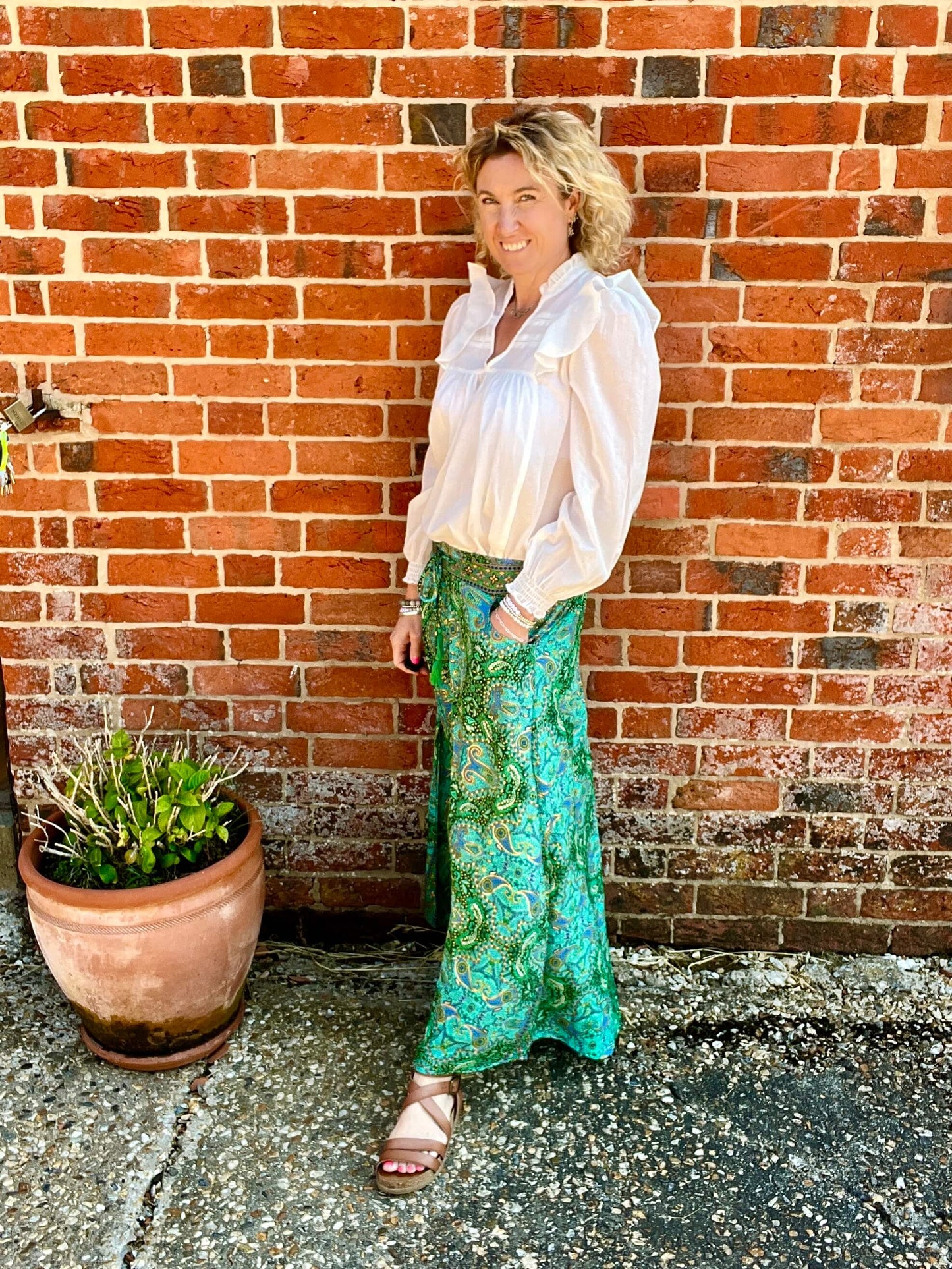 Joss Maxi Skirt | Emerald Gold