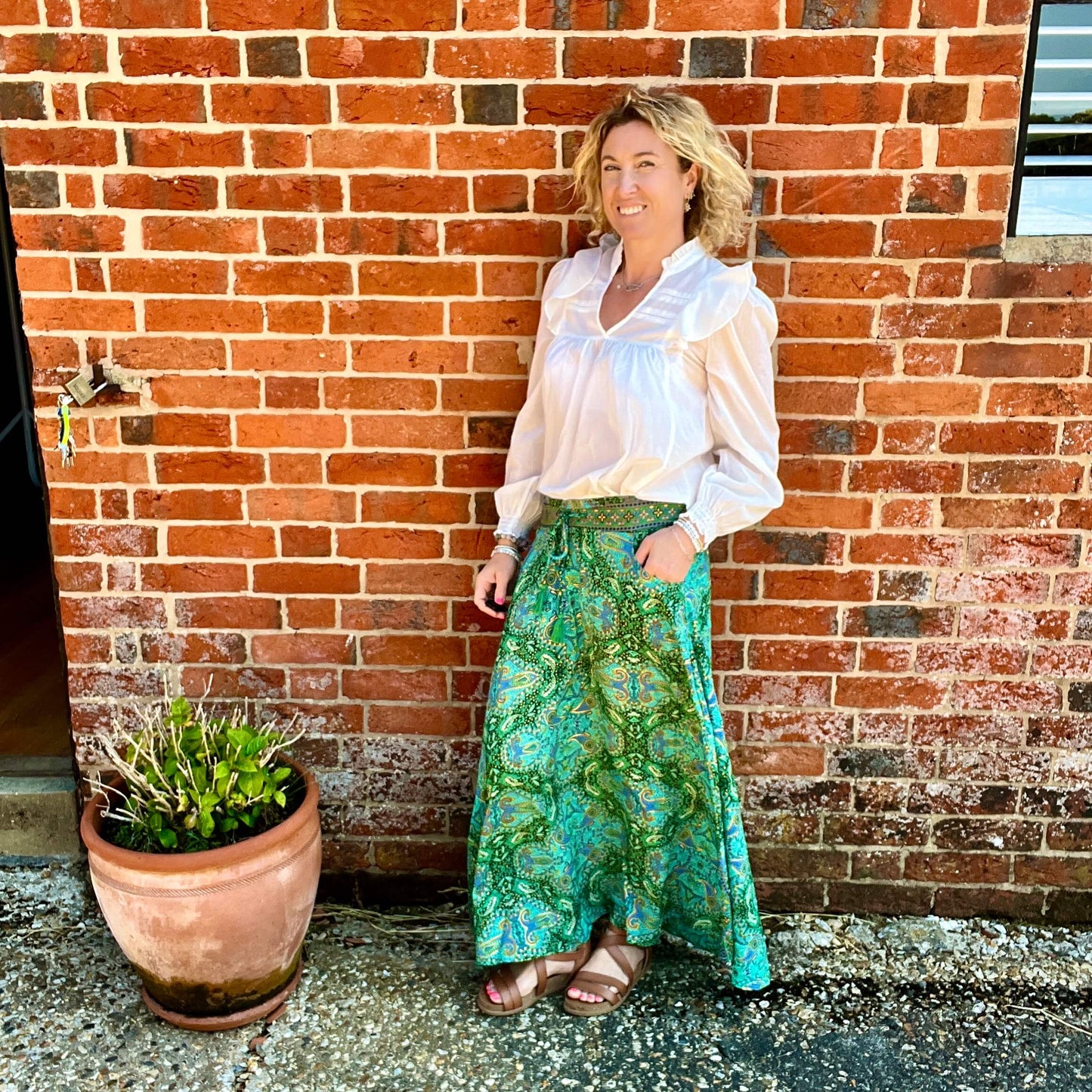 Joss Maxi Skirt | Emerald Gold