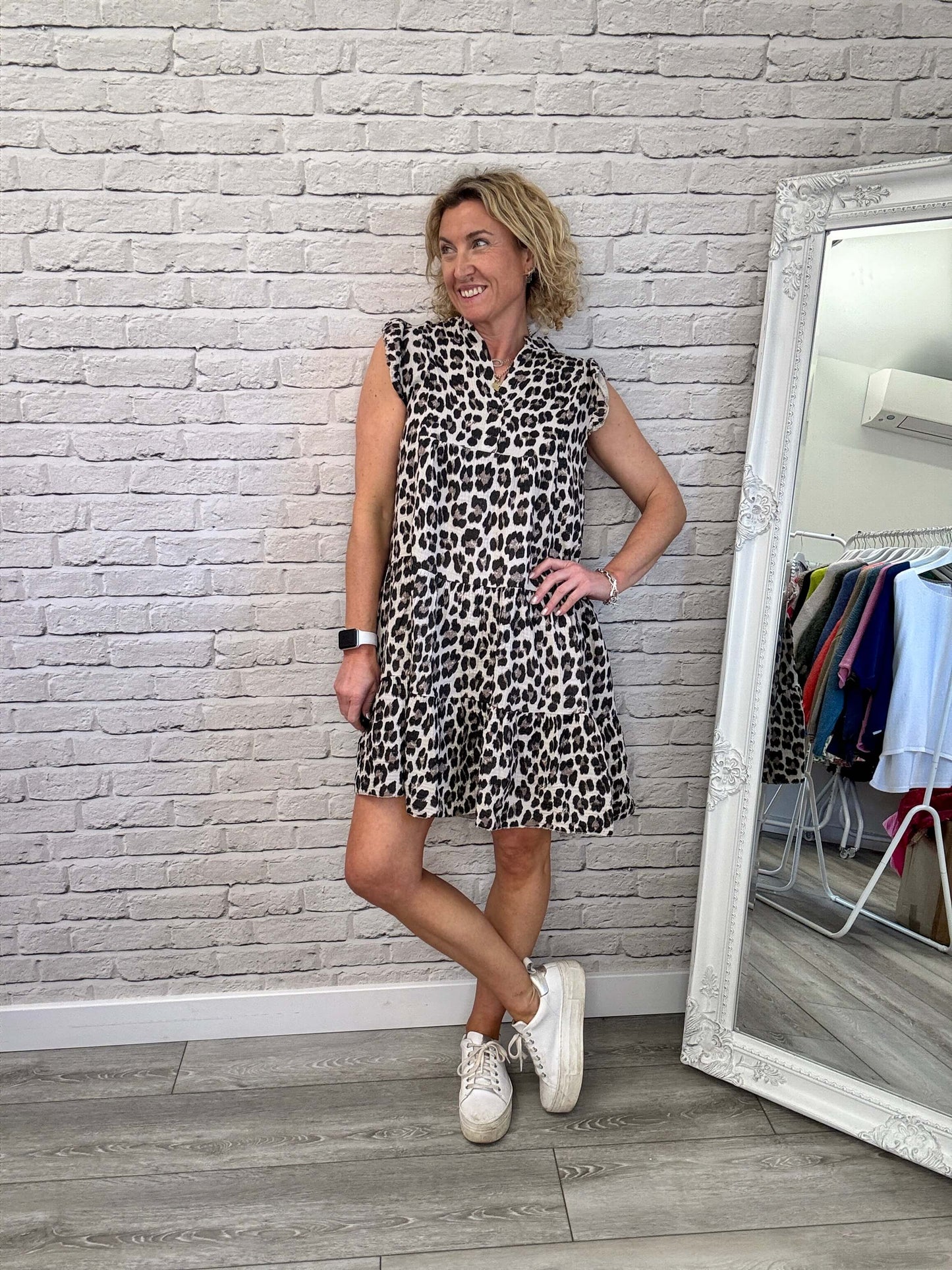 Zoe Leopard Dress | Natural