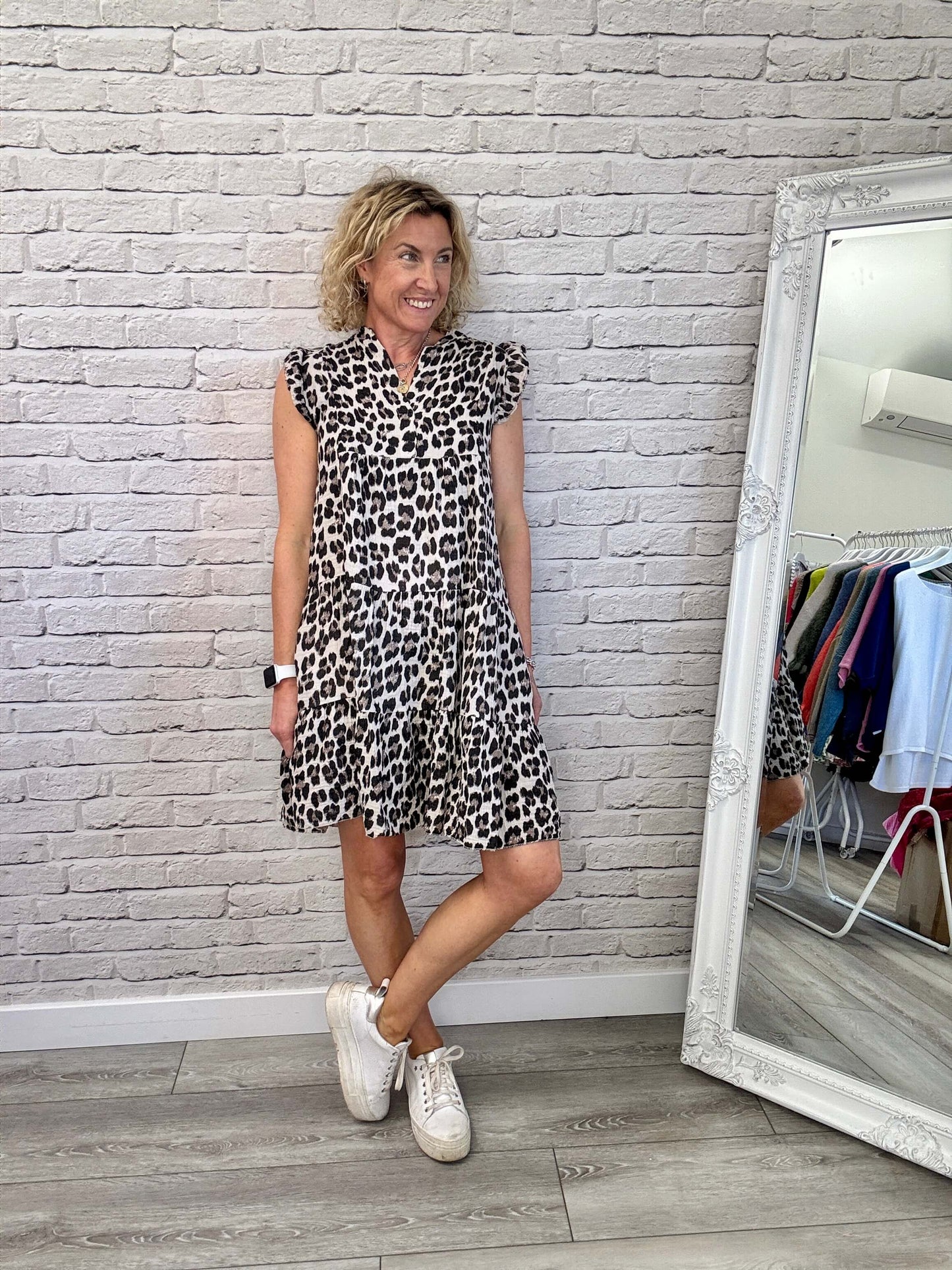 Zoe Leopard Dress | Natural