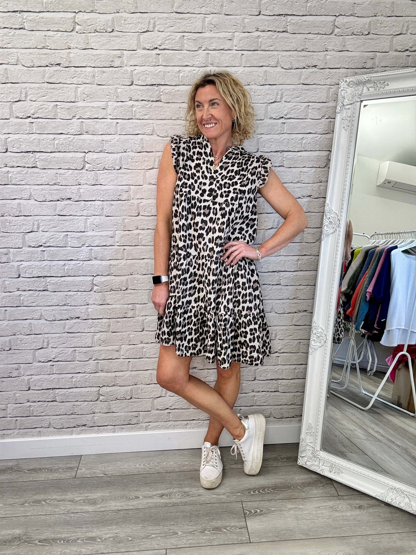 Zoe Leopard Dress | Natural