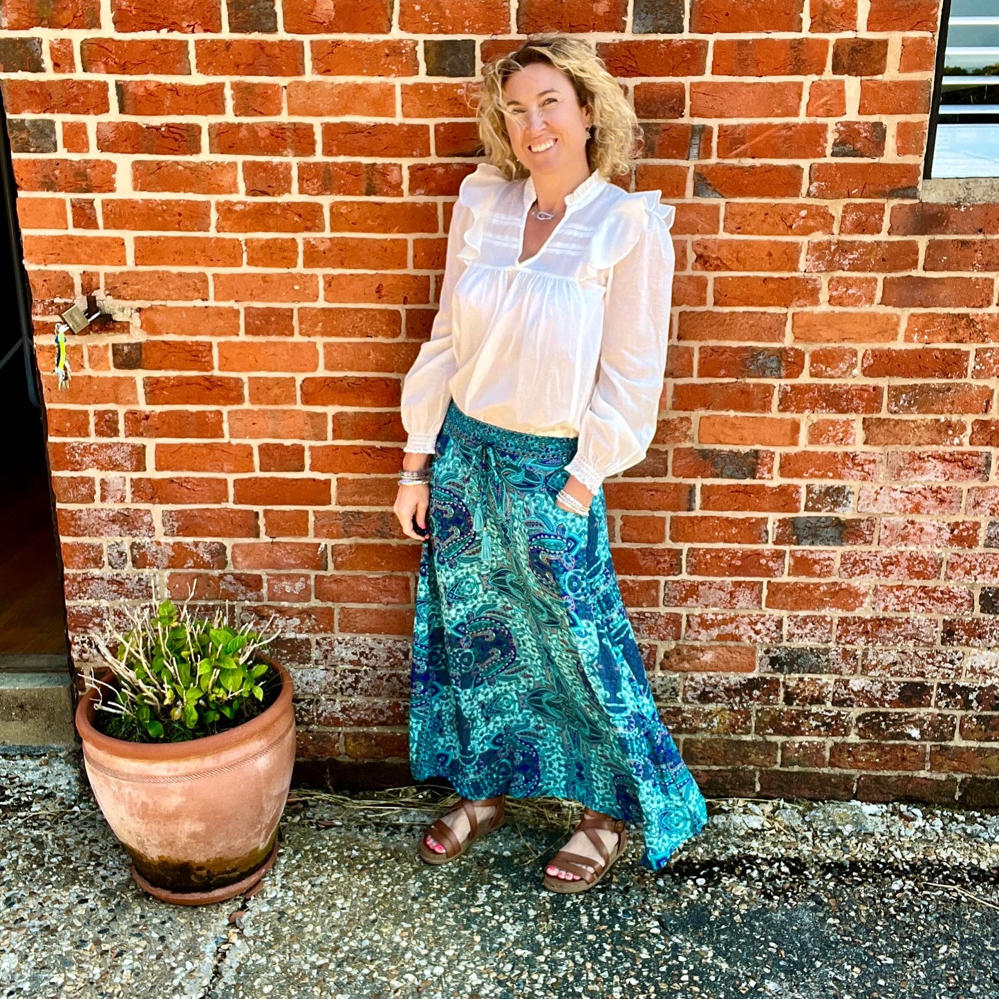 Joss Maxi Skirt | Egyptian Turquoise