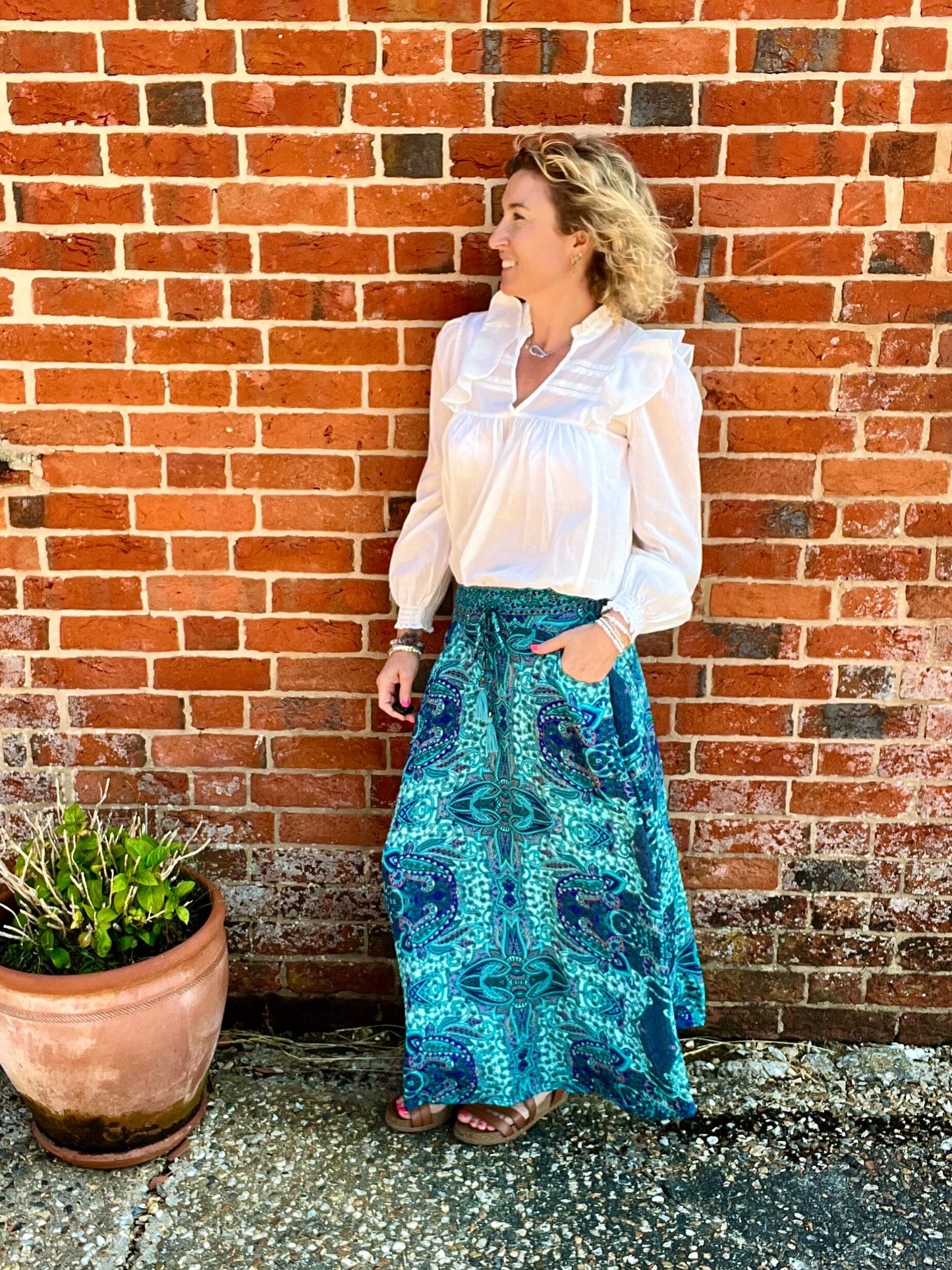 Joss Maxi Skirt | Egyptian Turquoise