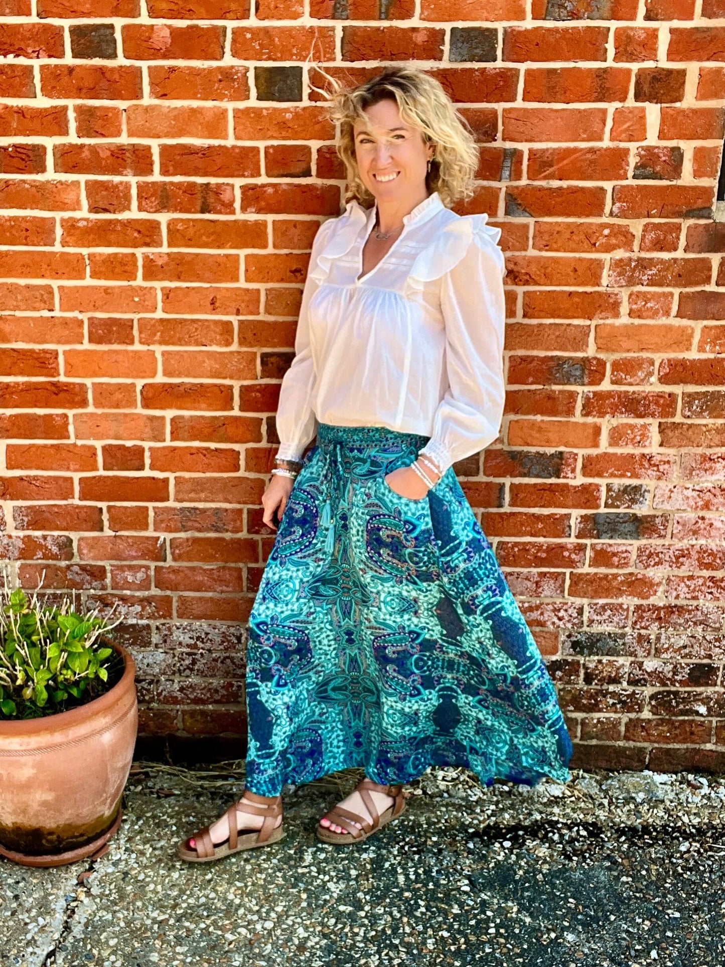 Joss Maxi Skirt | Egyptian Turquoise