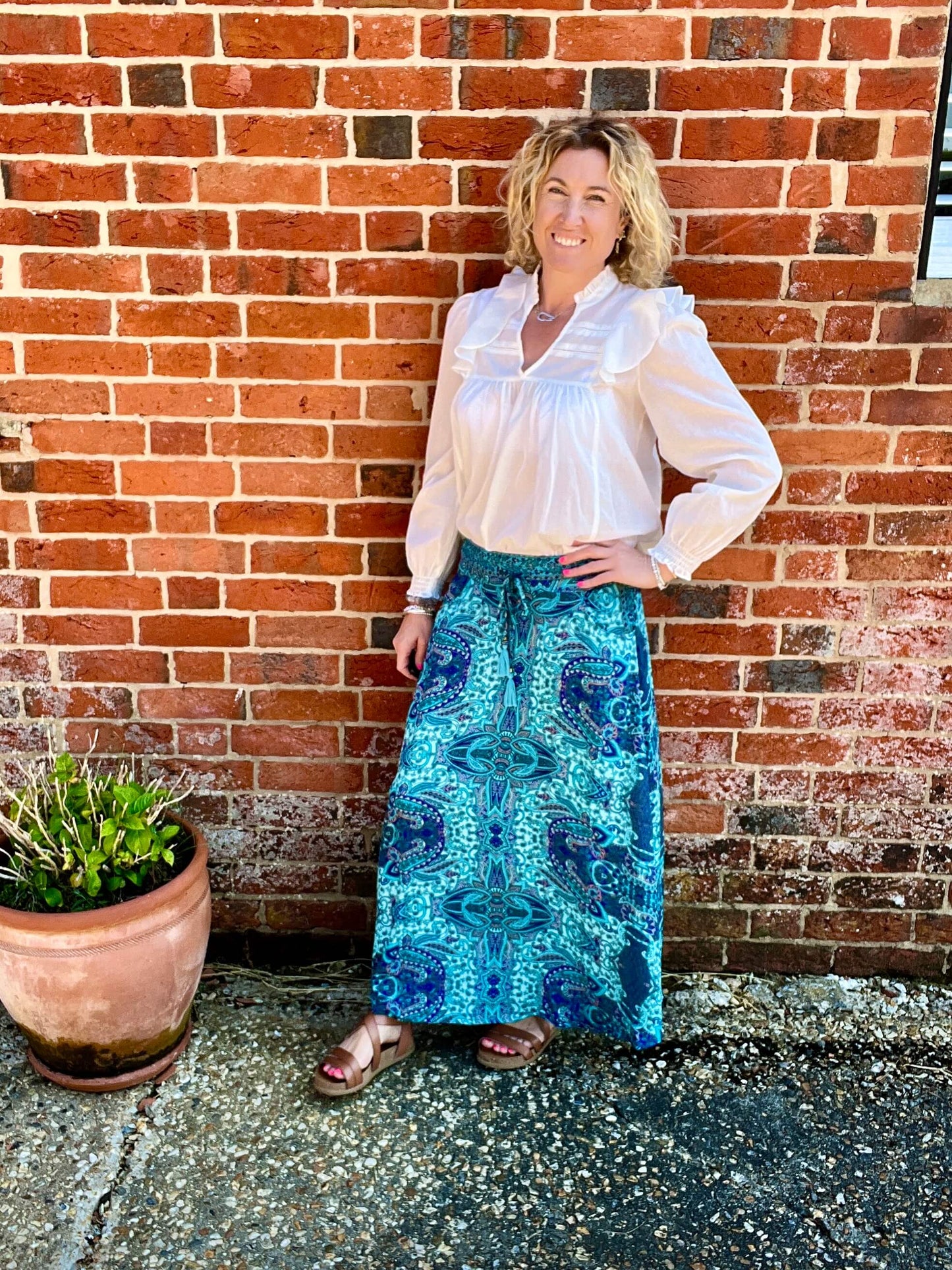 Joss Maxi Skirt | Egyptian Turquoise