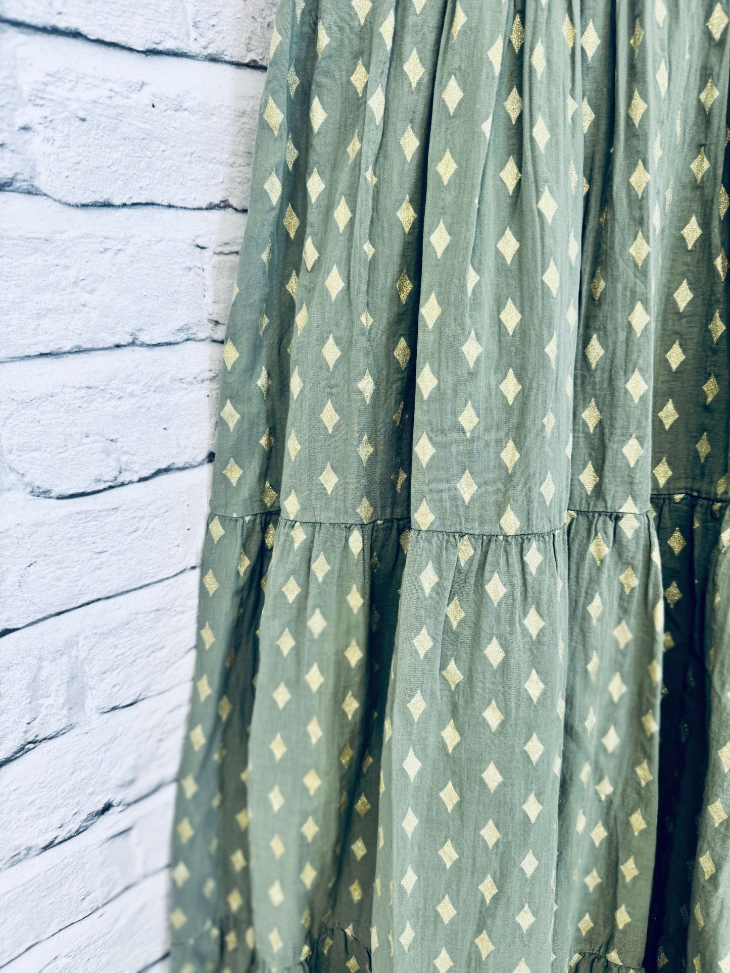 Seville Maxi Skirt | Khaki/Gold