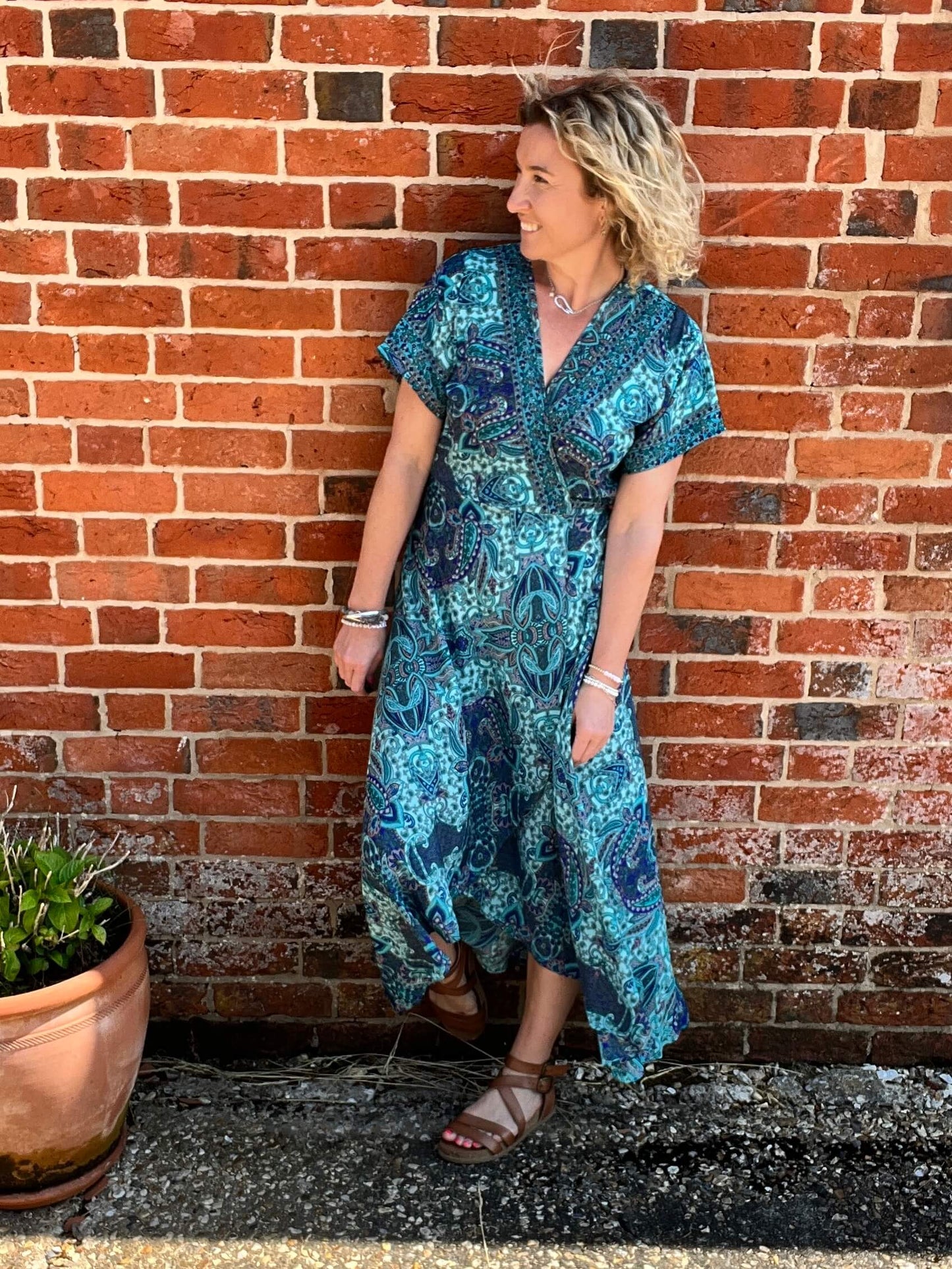 Delphi Wrap Dress | Egyptian Turquoise