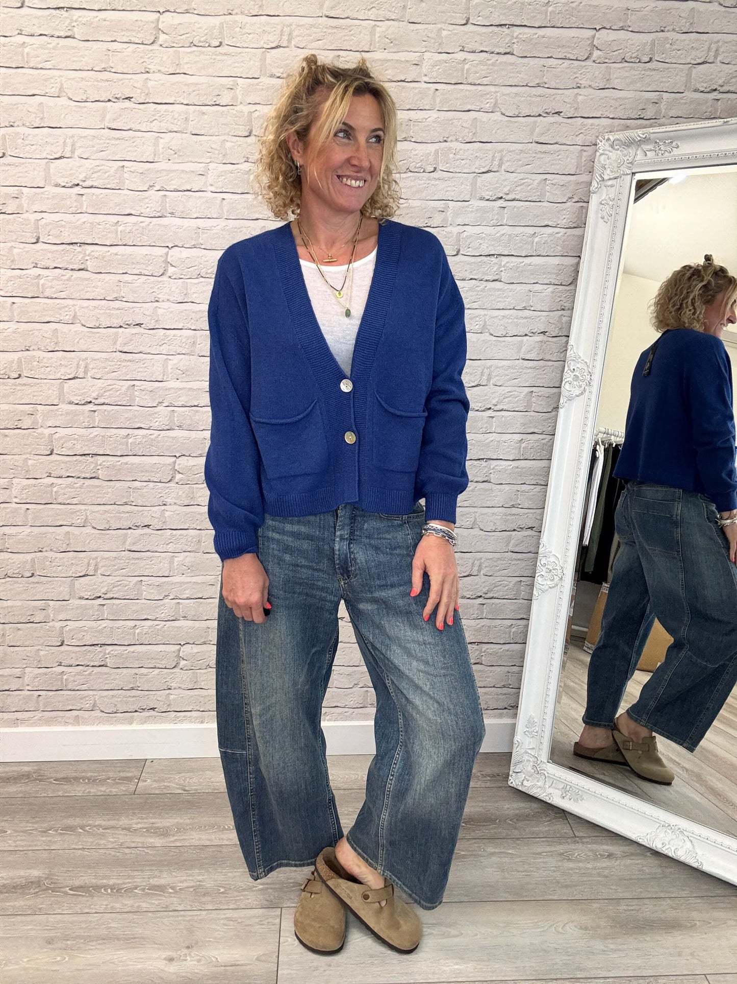 The Papa Cardigan | Dark Cobalt