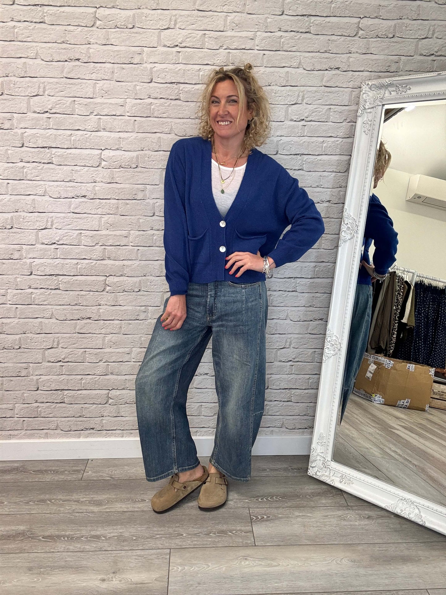 The Papa Cardigan | Dark Cobalt