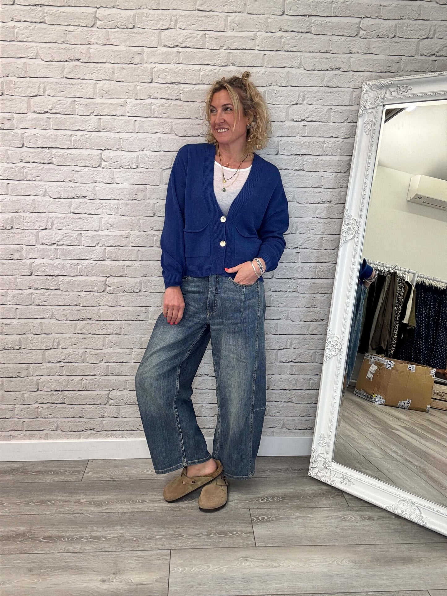 The Papa Cardigan | Dark Cobalt