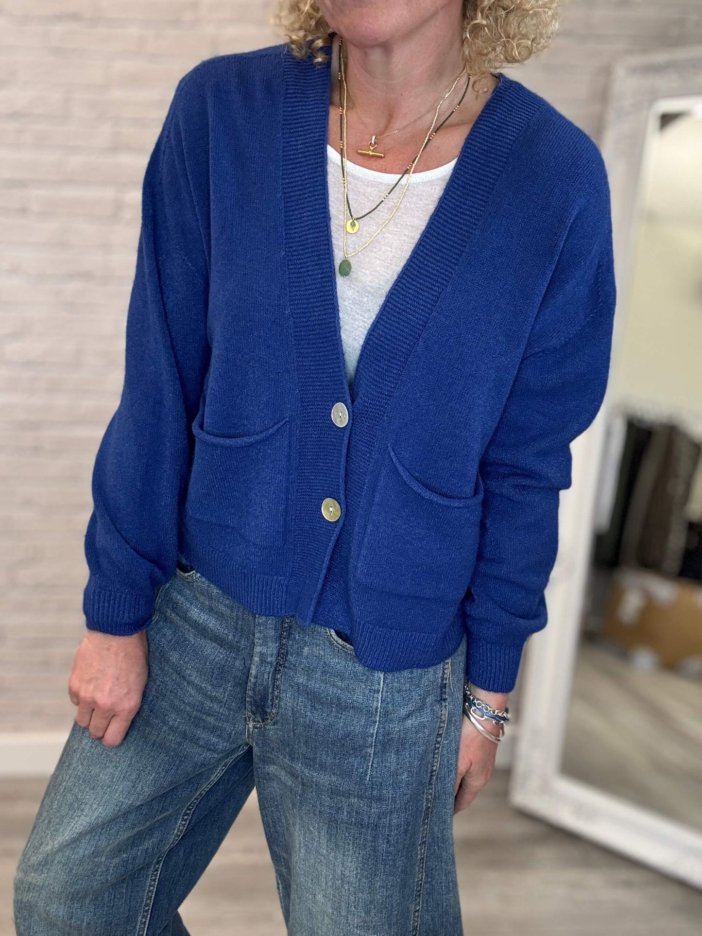 The Papa Cardigan | Dark Cobalt
