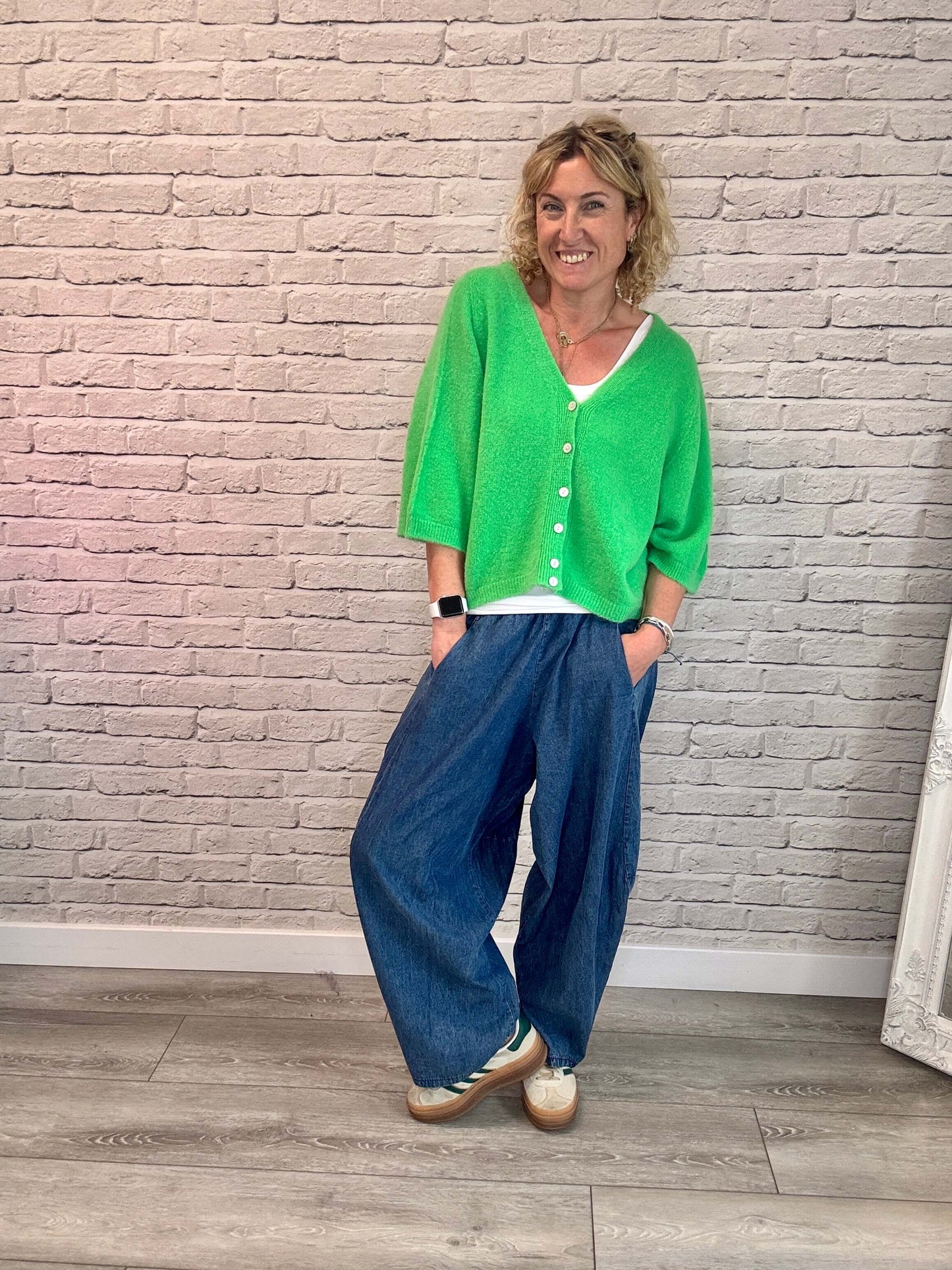 Milla Cardigan | Apple Green