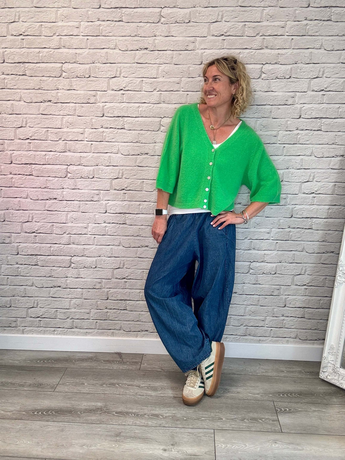 Milla Cardigan | Apple Green