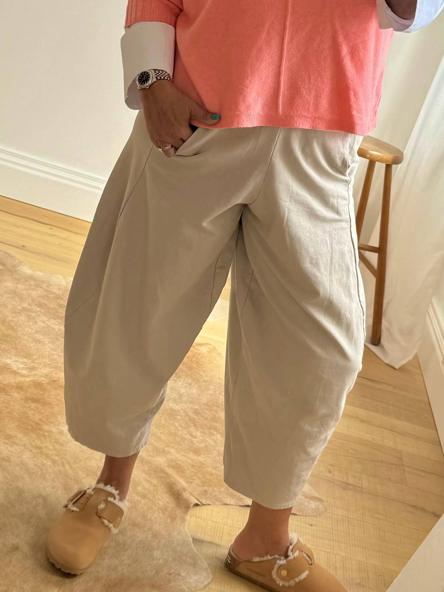 Barrel Joggers | BEIGE