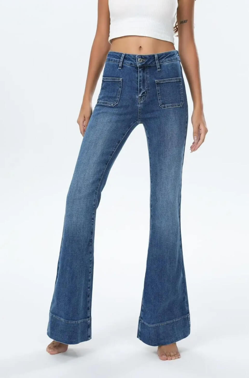 Brooklyn Patch Pocket Flare