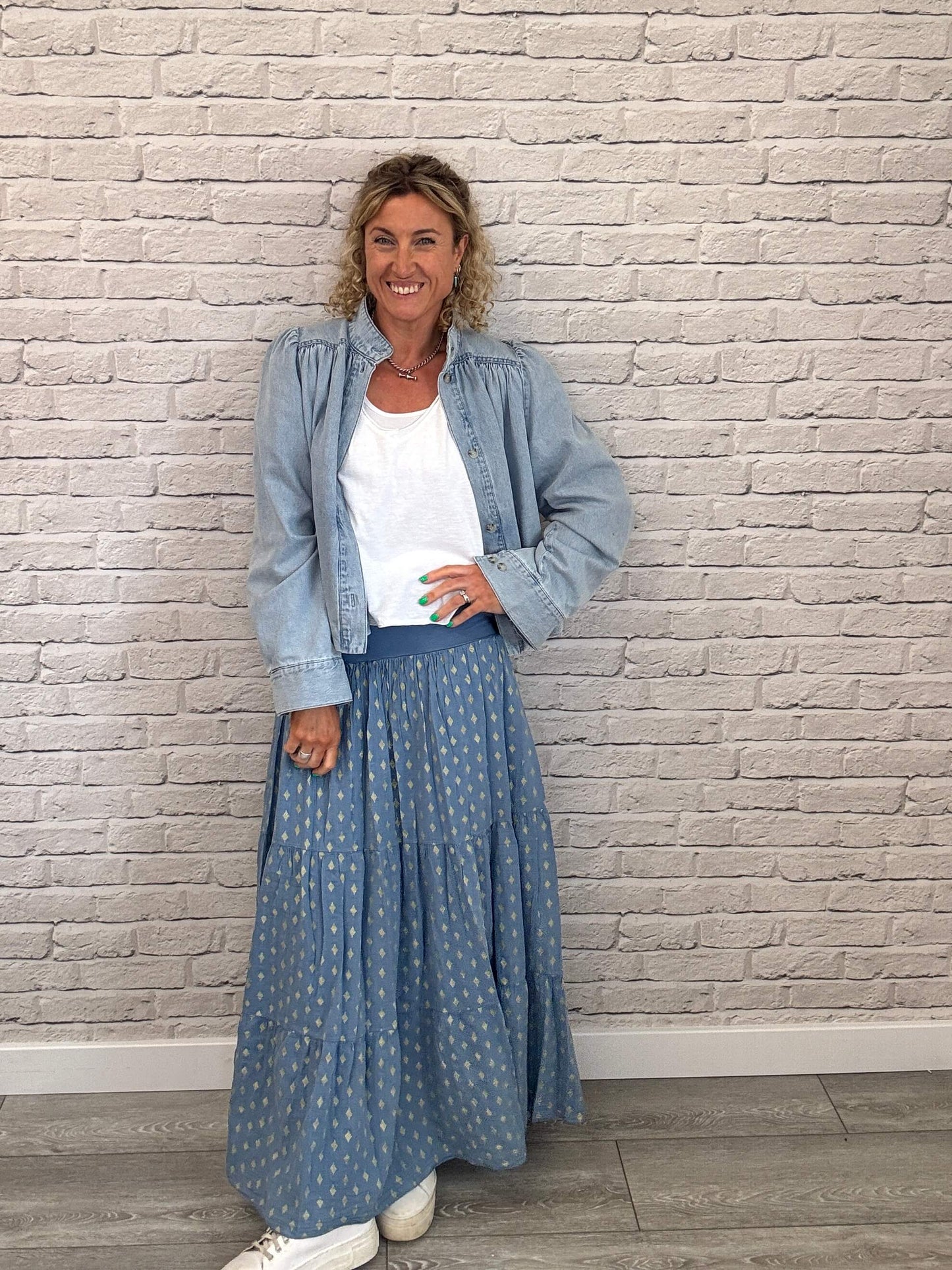 Seville Maxi Skirt | Cornflower Blue