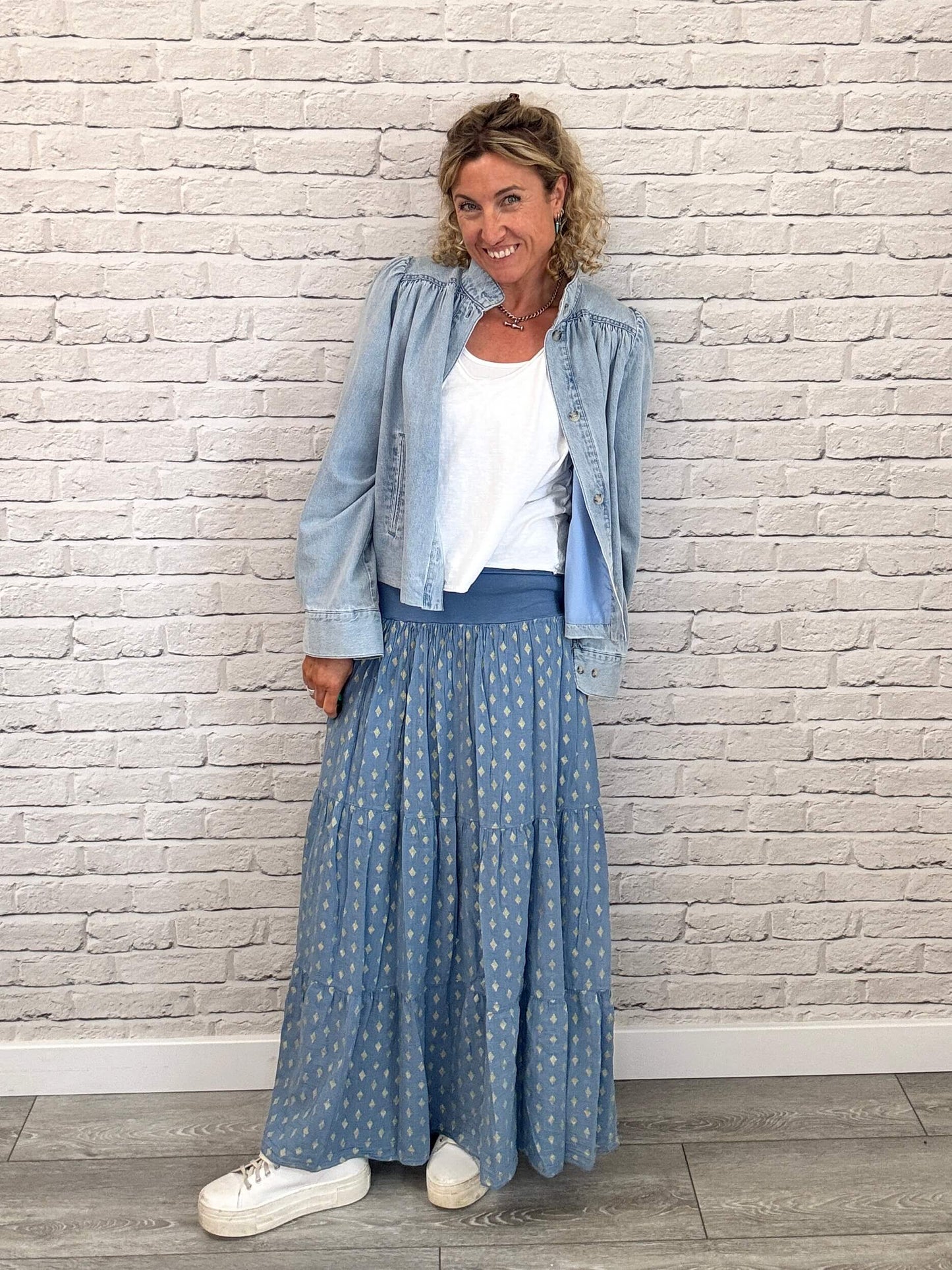Seville Maxi Skirt | Cornflower Blue