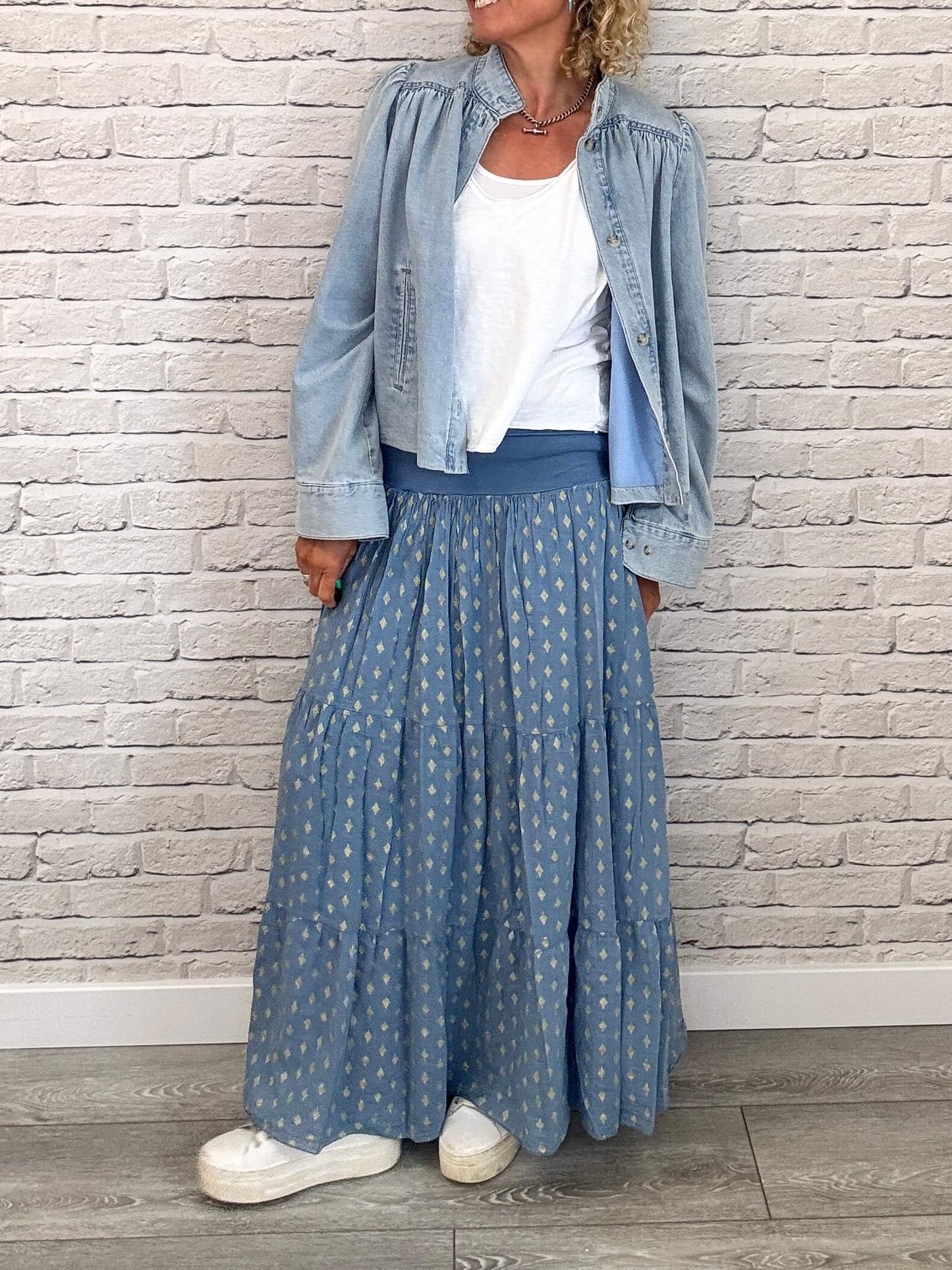 Seville Maxi Skirt | Cornflower Blue