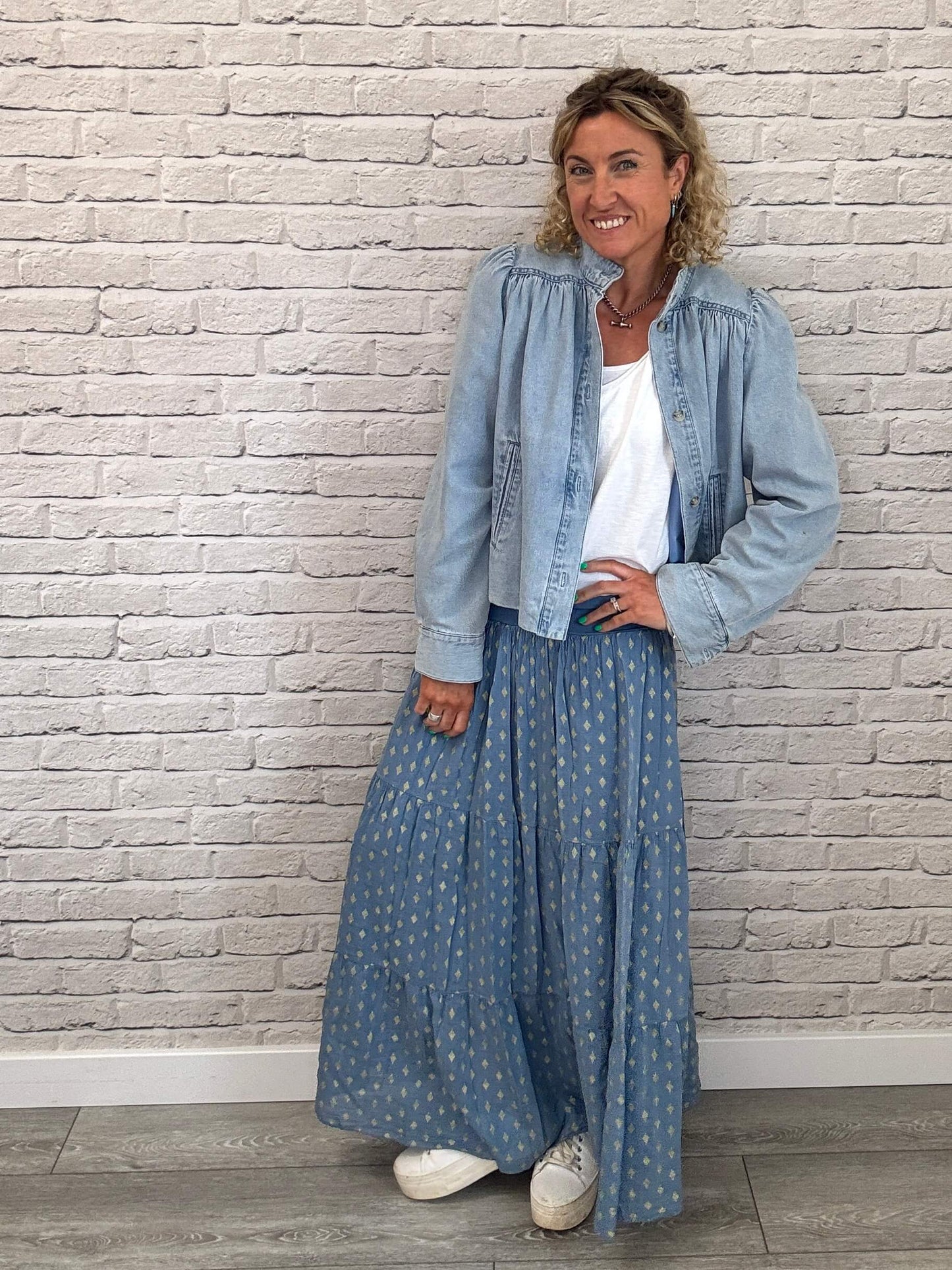 Seville Maxi Skirt | Cornflower Blue