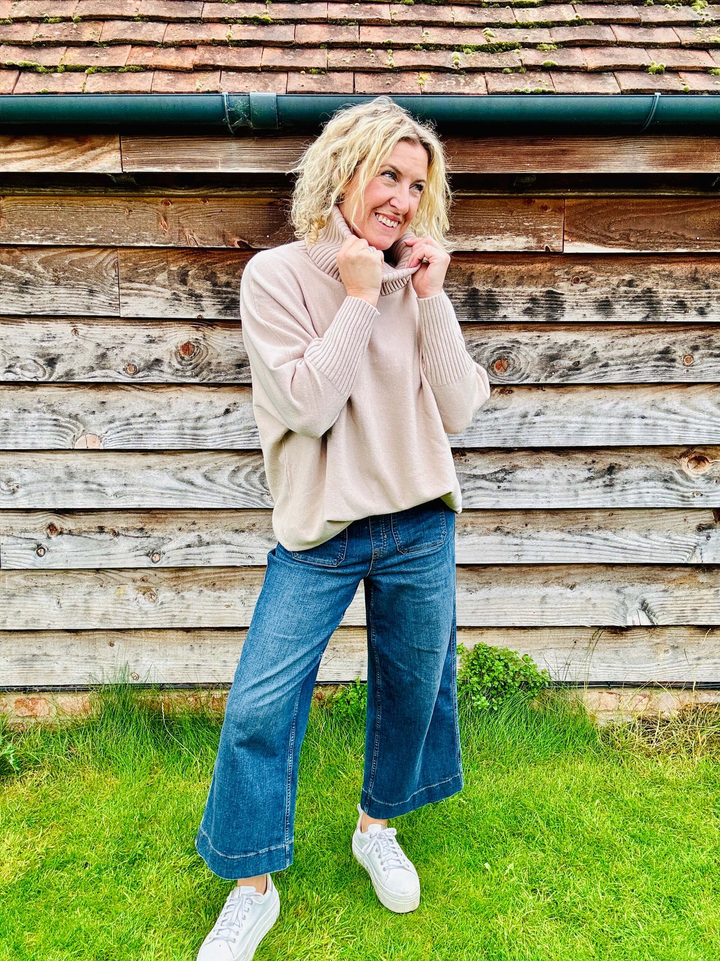 Arabella Roll Neck | Nude