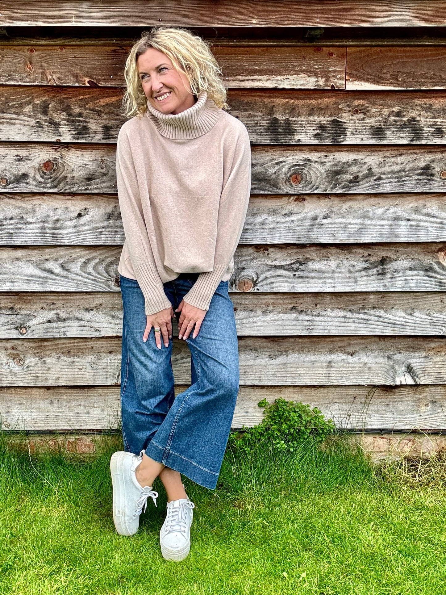 Arabella Roll Neck | Nude