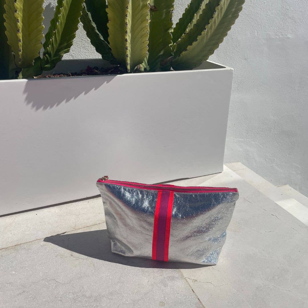 Large Silver Clutch Bag