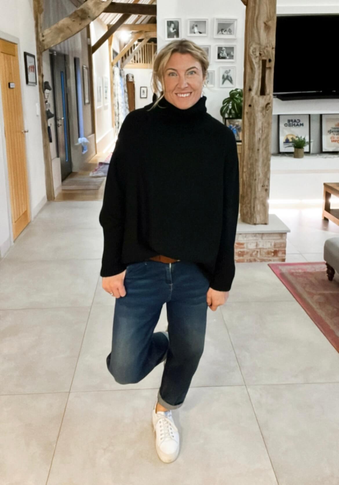 Arabella Roll Neck | Navy