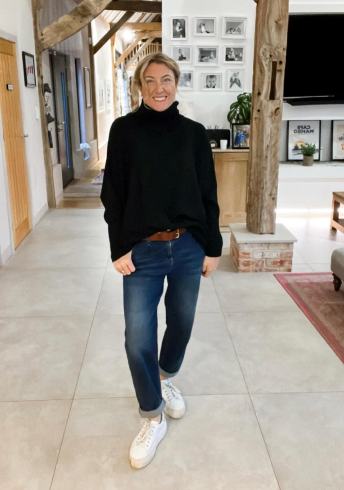 Arabella Roll Neck | Navy