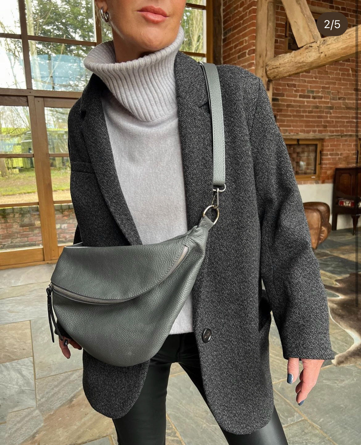Arabella Roll Neck | LIGHT Grey