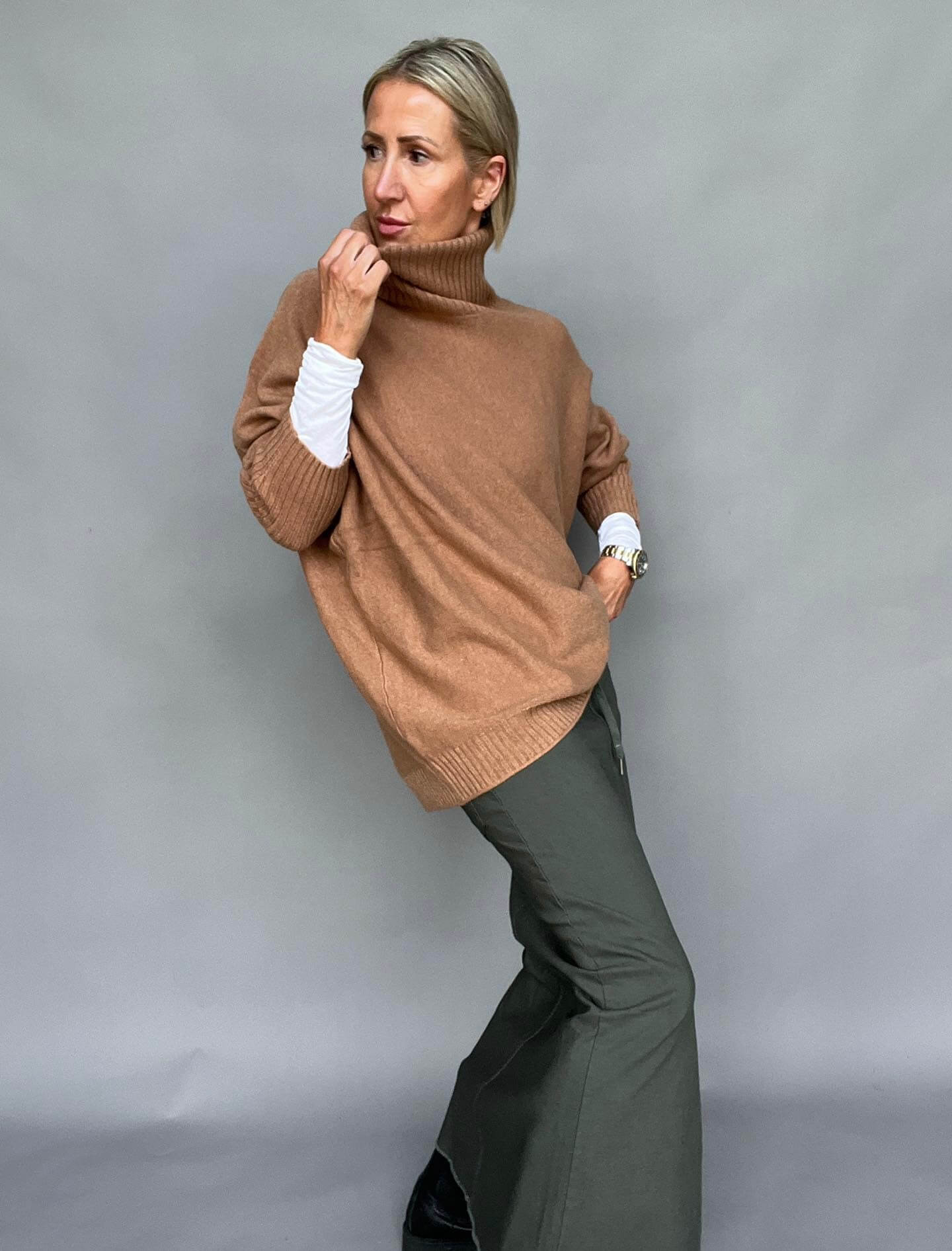 Arabella Roll Neck | Caramel