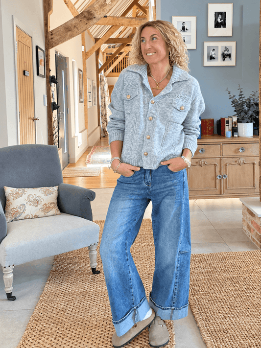 Chunky Canadian Cardi | Grey