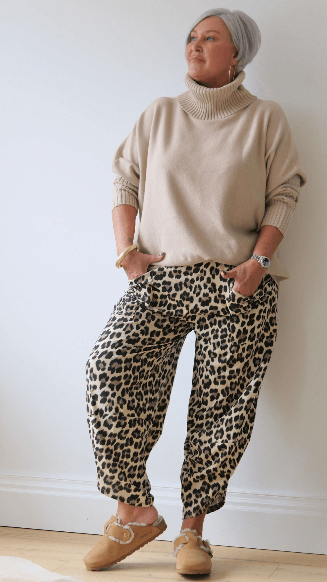 Leopard Barrel Pant