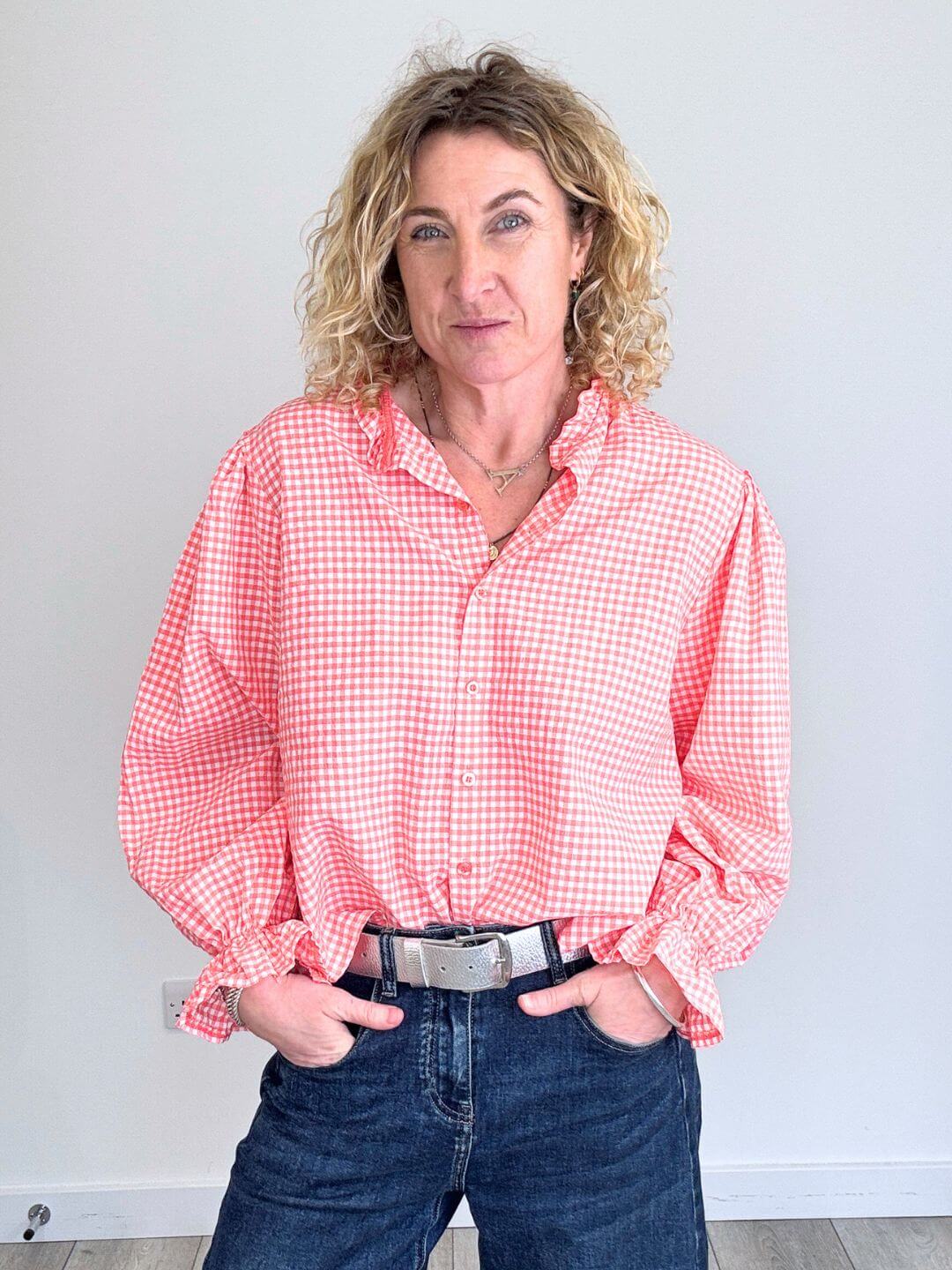 Polly Blouse | Coral