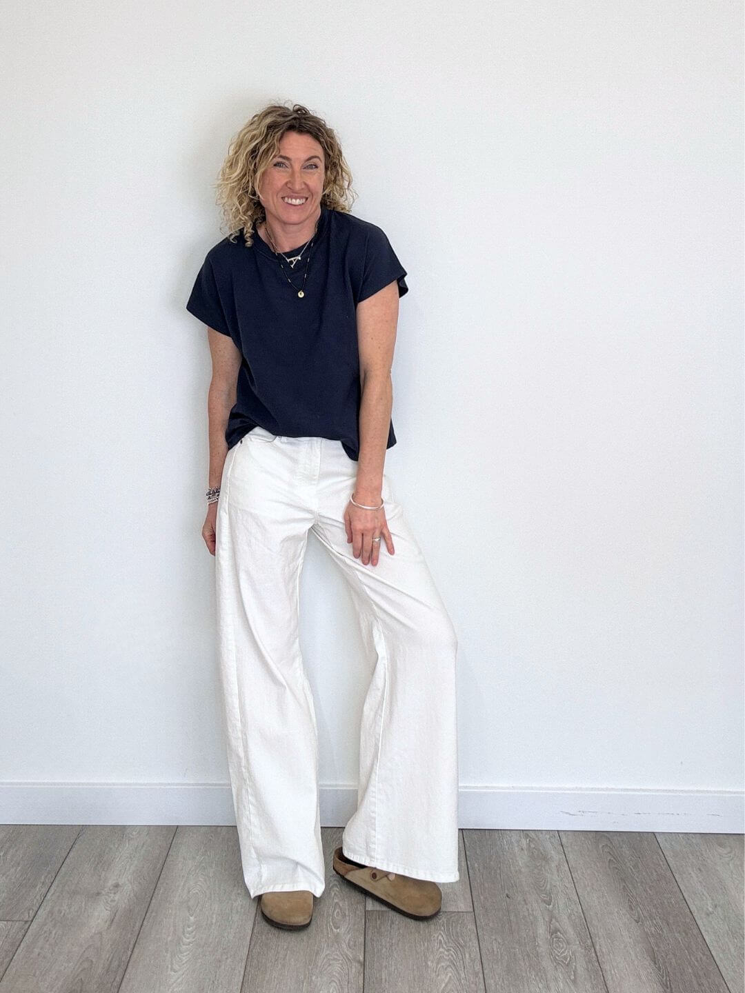 Caymen Wide Leg Jeans | White