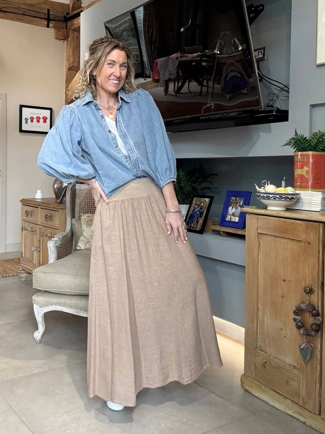 Lilly Maxi Skirt | Latte