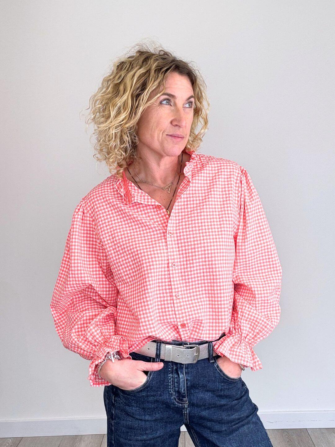 Polly Blouse | Coral