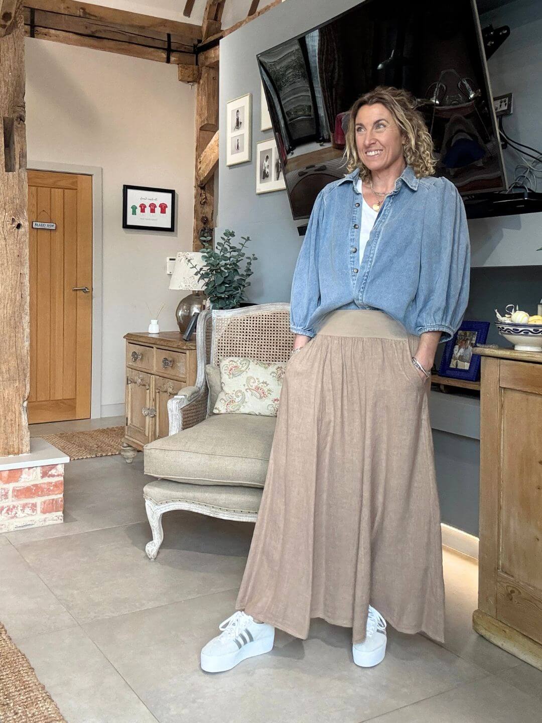 Lilly Maxi Skirt | Latte