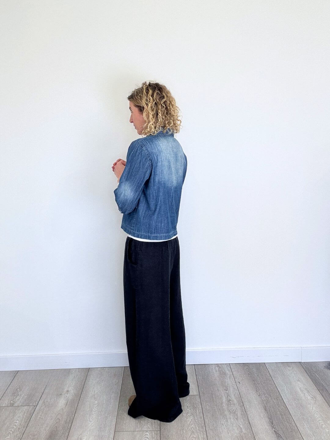 Lilly Linen Wide Leg Trousers - Navy