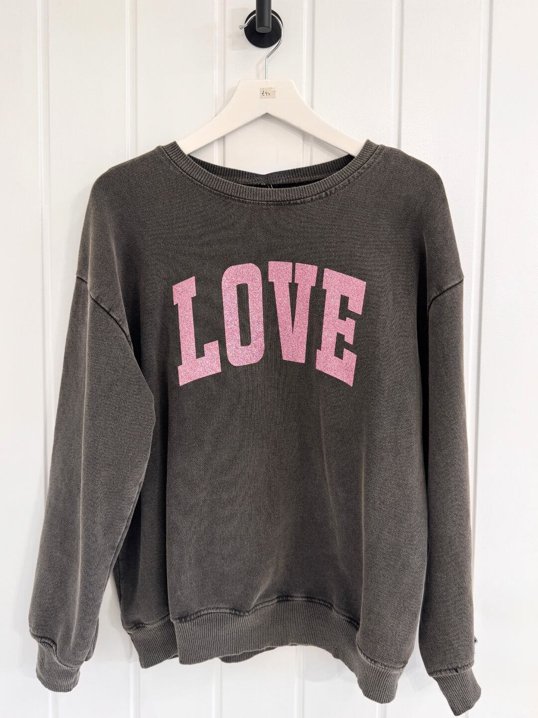 Love Bomb Sweatshirt | Charcoal/Pink