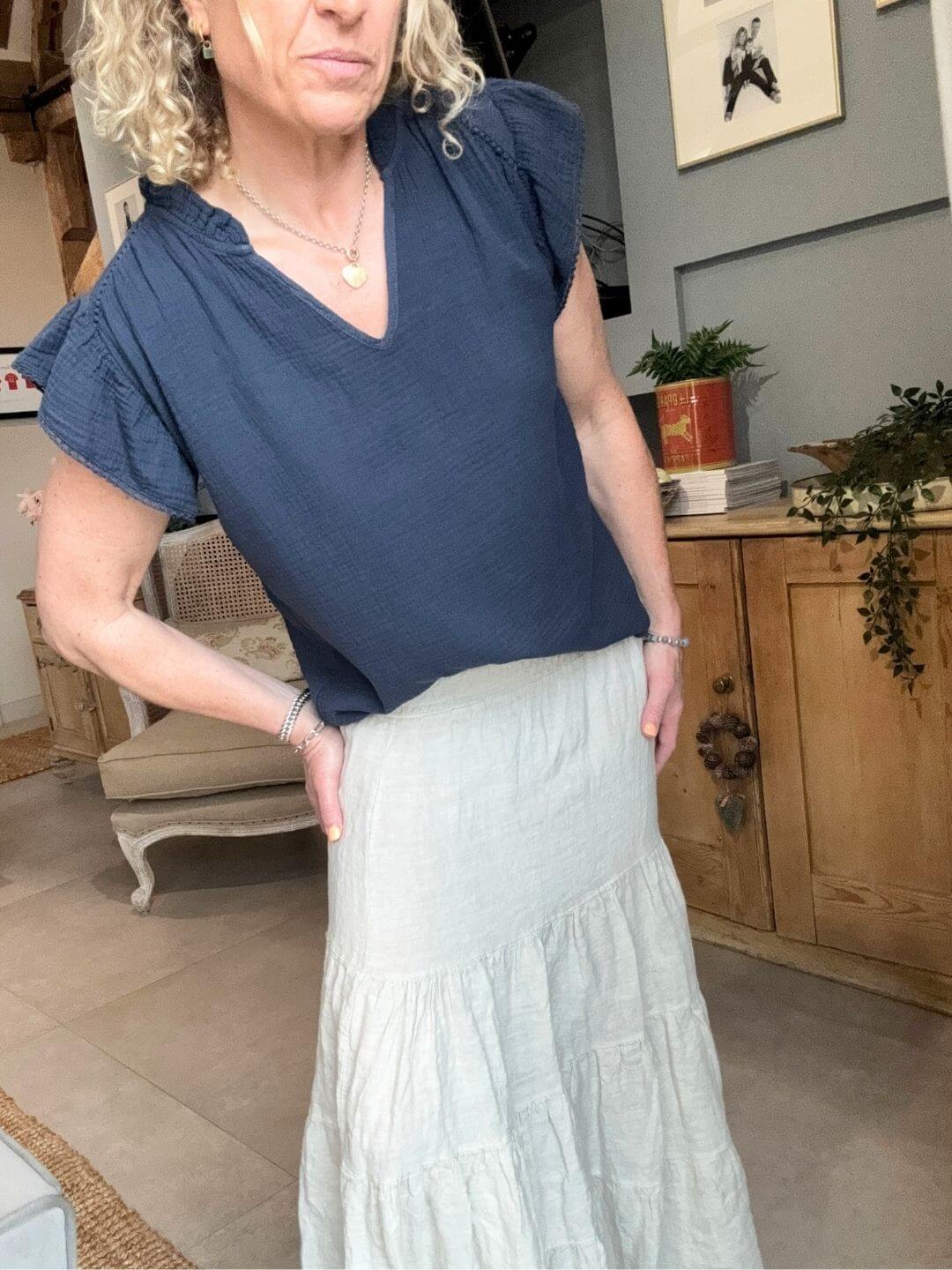 Lulu Linen Maxi Skirt | Stone