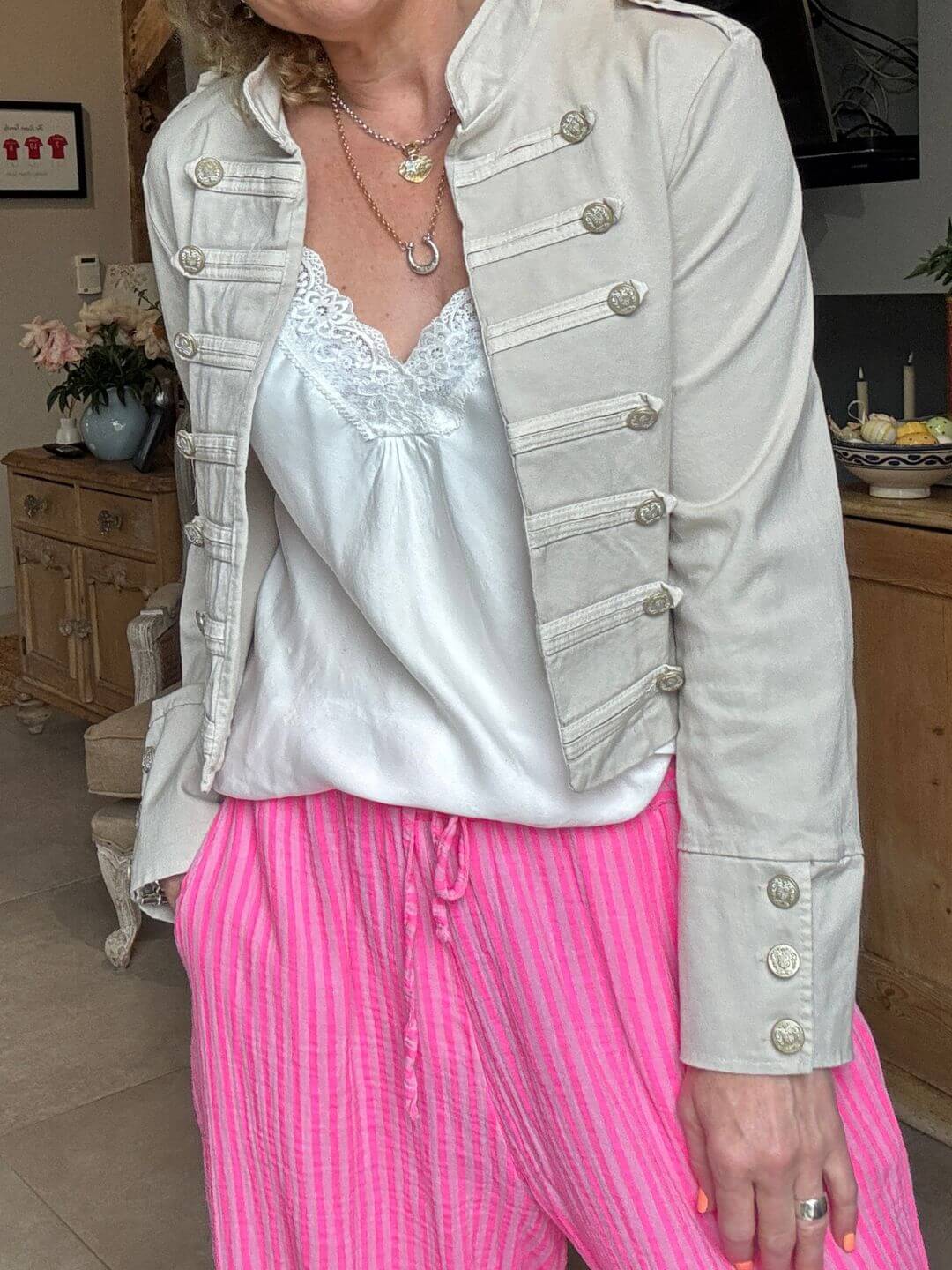 Candy Stripe Trousers | Pink Stripe