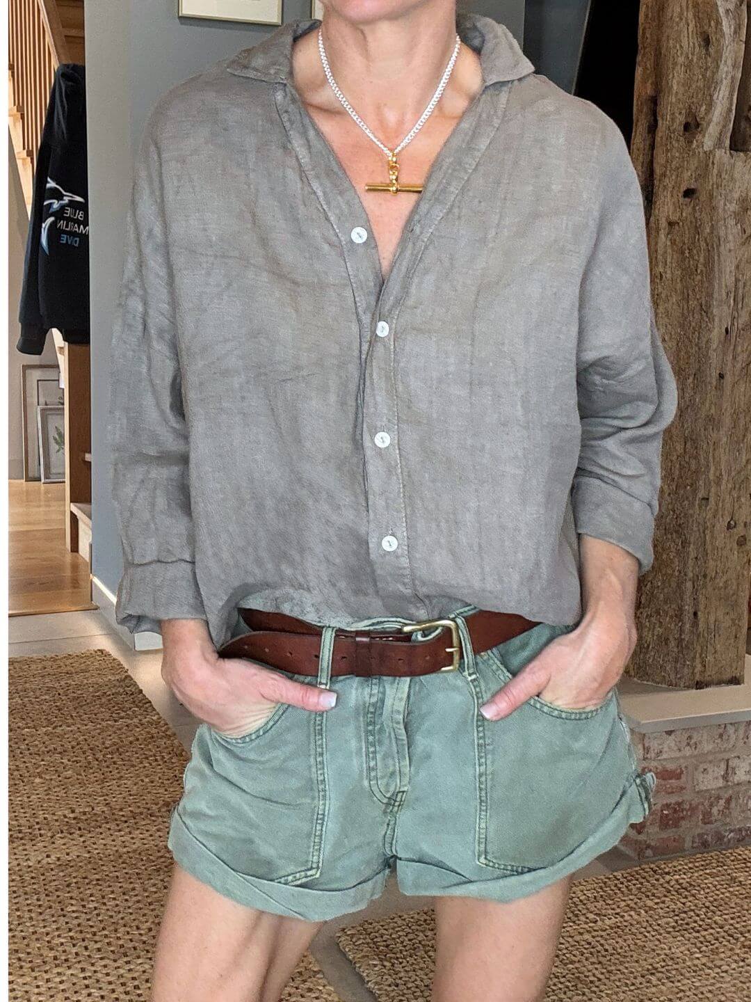 Quinta Linen Shirt | Coffee (NEW)