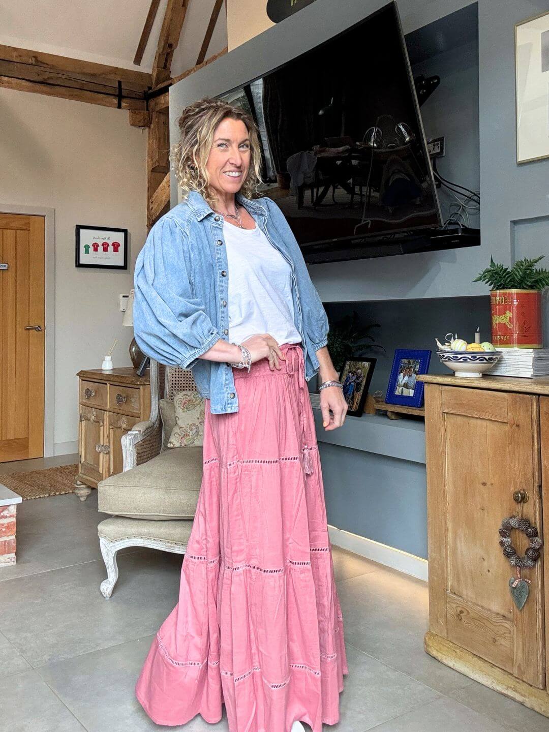 Dahlia Maxi Skirt | Dusky Pink
