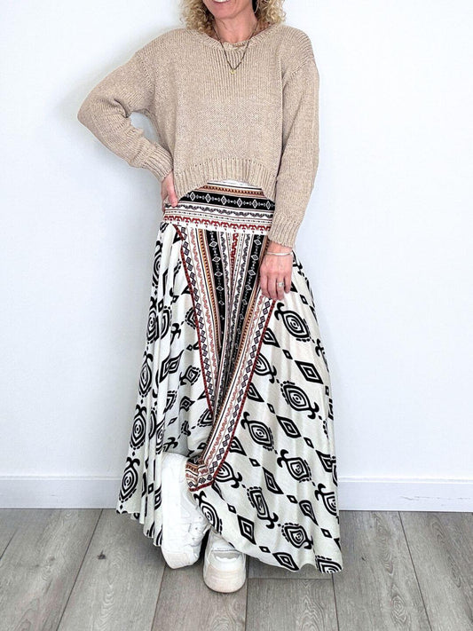 Roma Wide Leg Palazzo Trousers | Chocolate