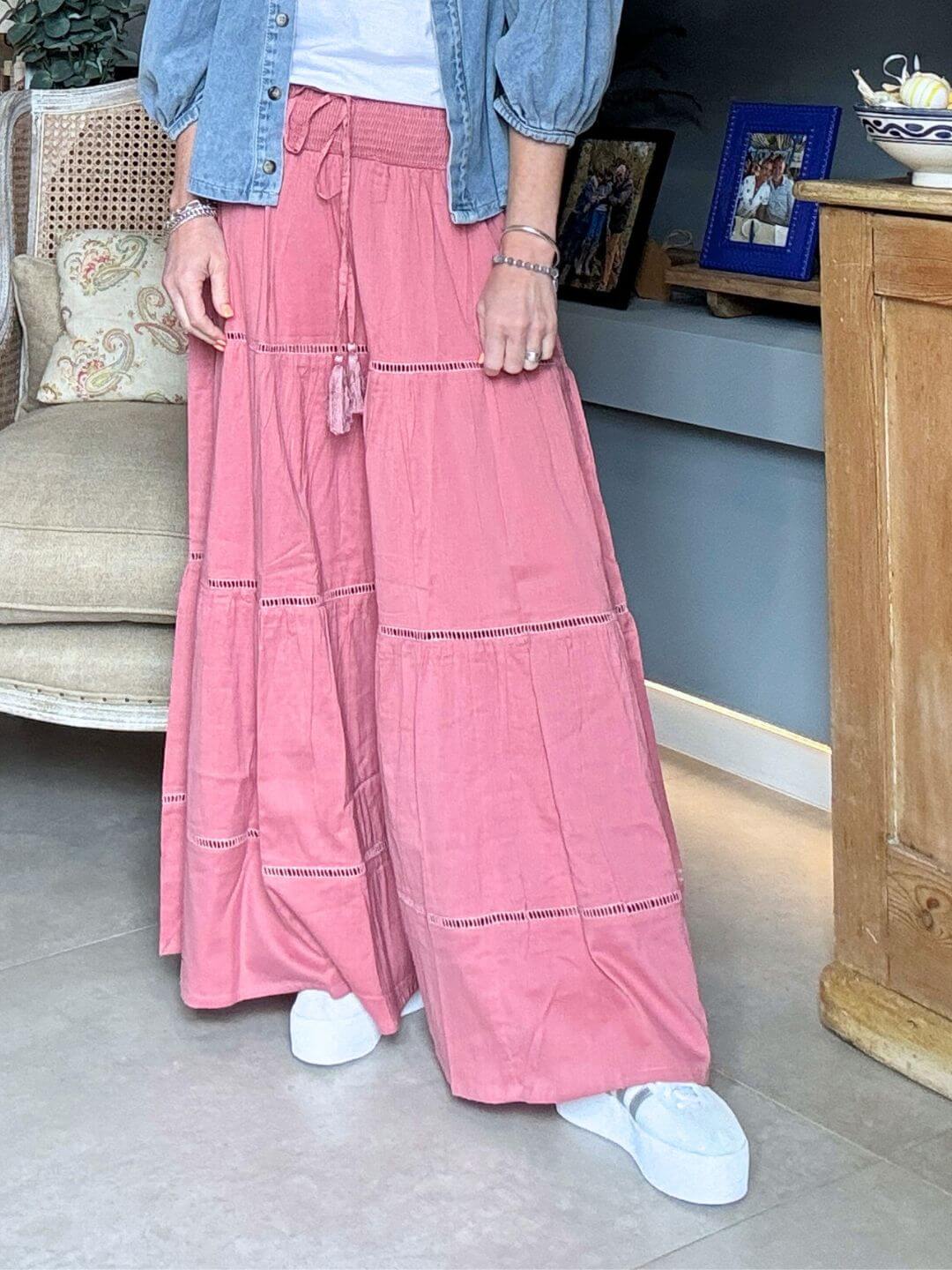 Dahlia Maxi Skirt | Dusky Pink