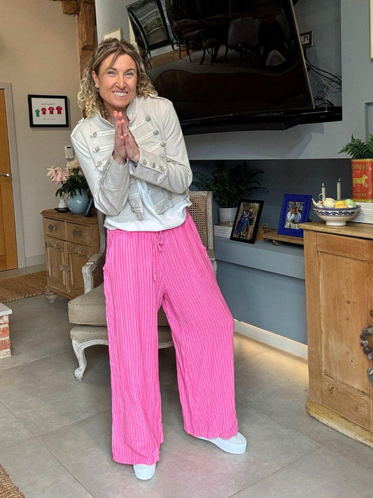 Candy Stripe Trousers | Pink Stripe