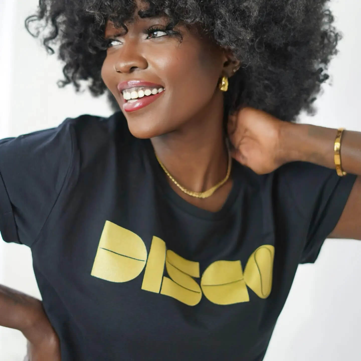Disco T-Shirt Black & Gold