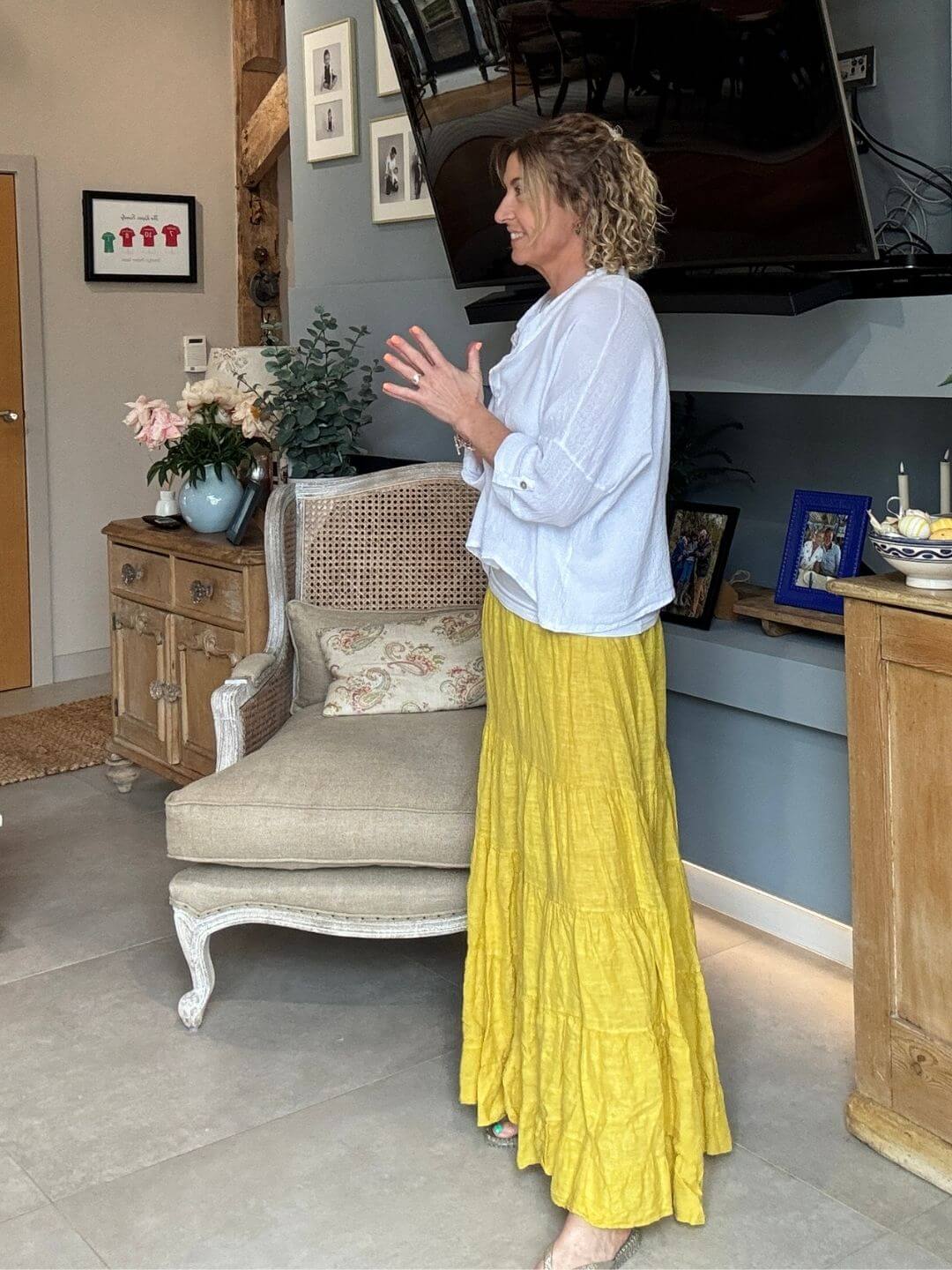 Lulu Linen Maxi Skirt | Sunshine