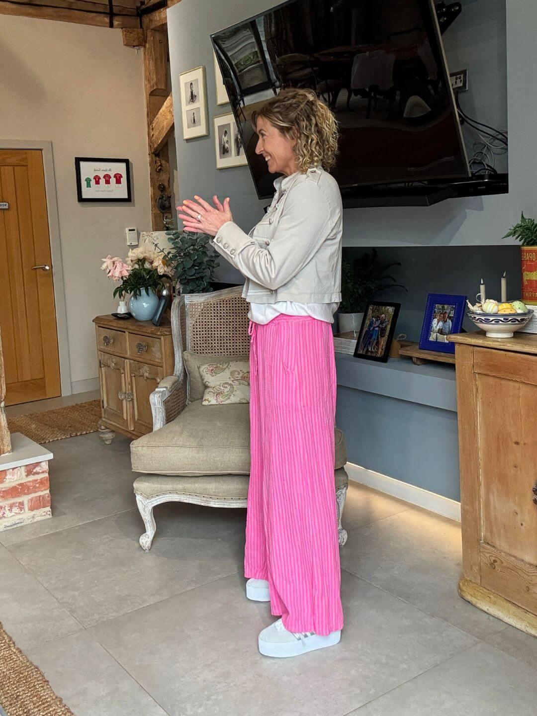 Candy Stripe Trousers | Pink Stripe